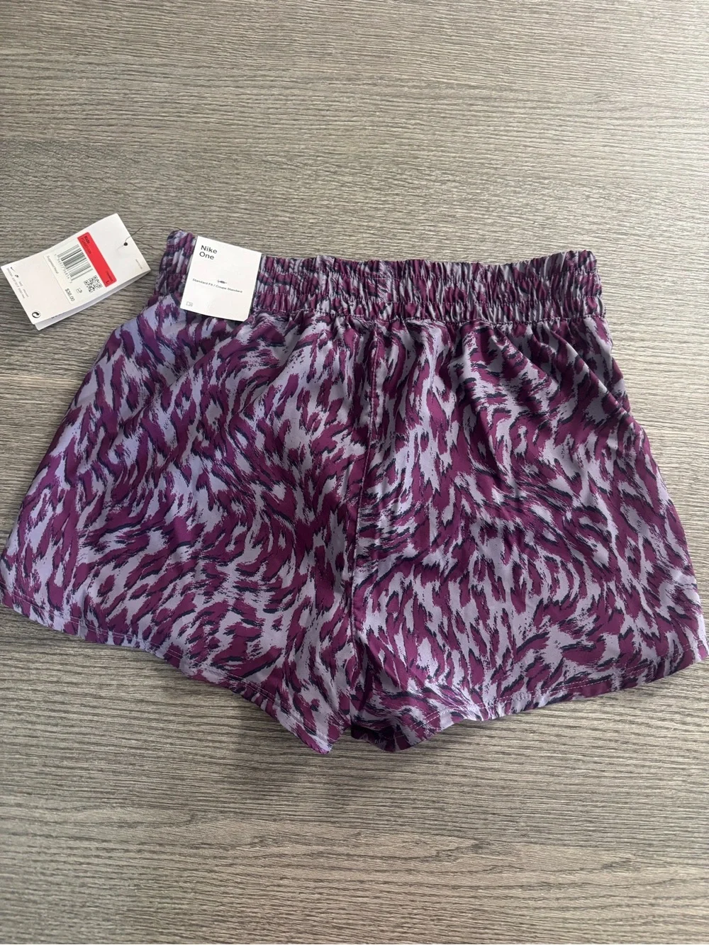 Nike One Kids Girls Woven Shorts Dri-fit Purple Sz L Brief Lined